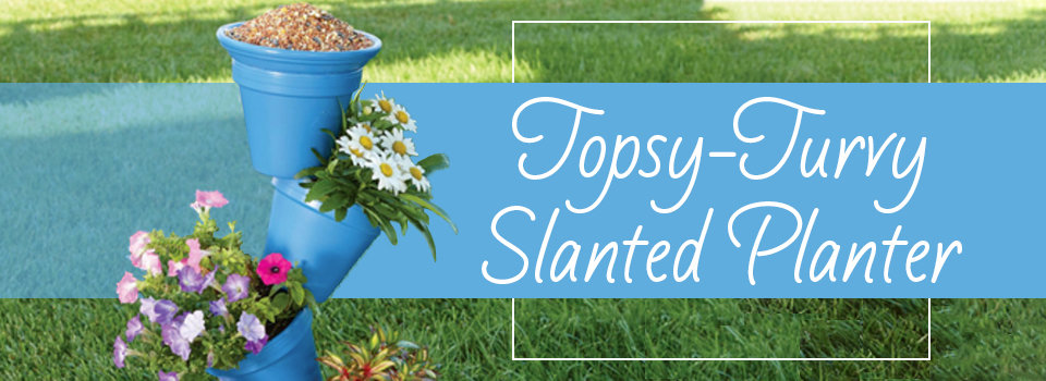 DIY Topsy-Turvy Slanted Planter
