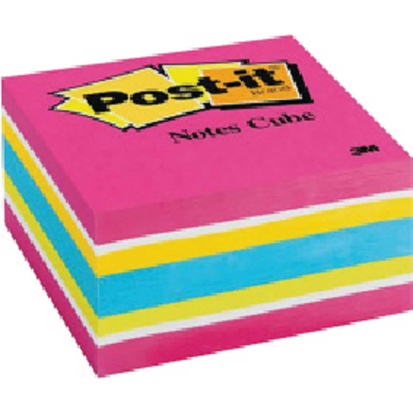 Post-It 3-In. Neon Memo Cube Image 1