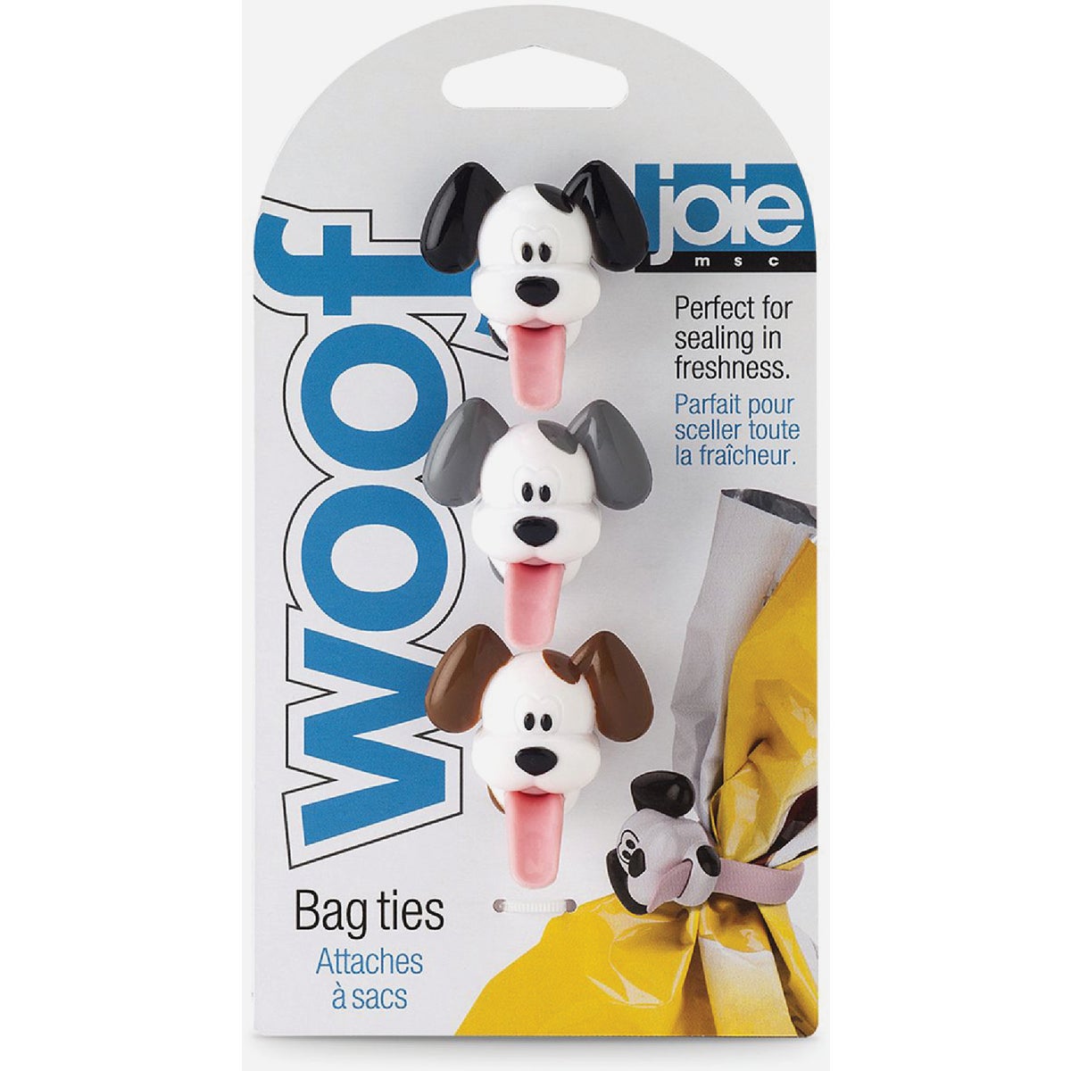 Joie Woof Silicone Bag Tie (3-Count)