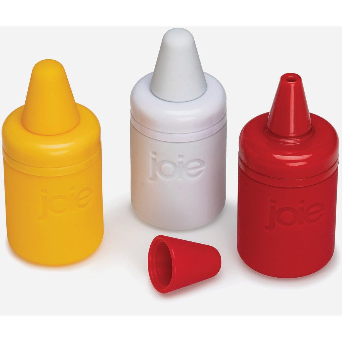 Joie Condiment Mini Squeeze Bottles with Nozzle Caps (3-Pack)