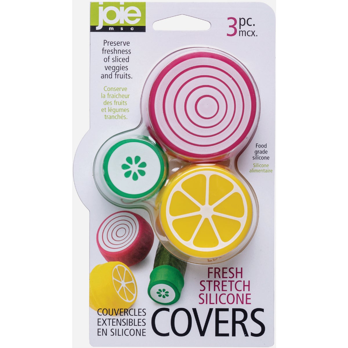 Joie Silicone Stretch Fresh Produce Covers (3-Pack)