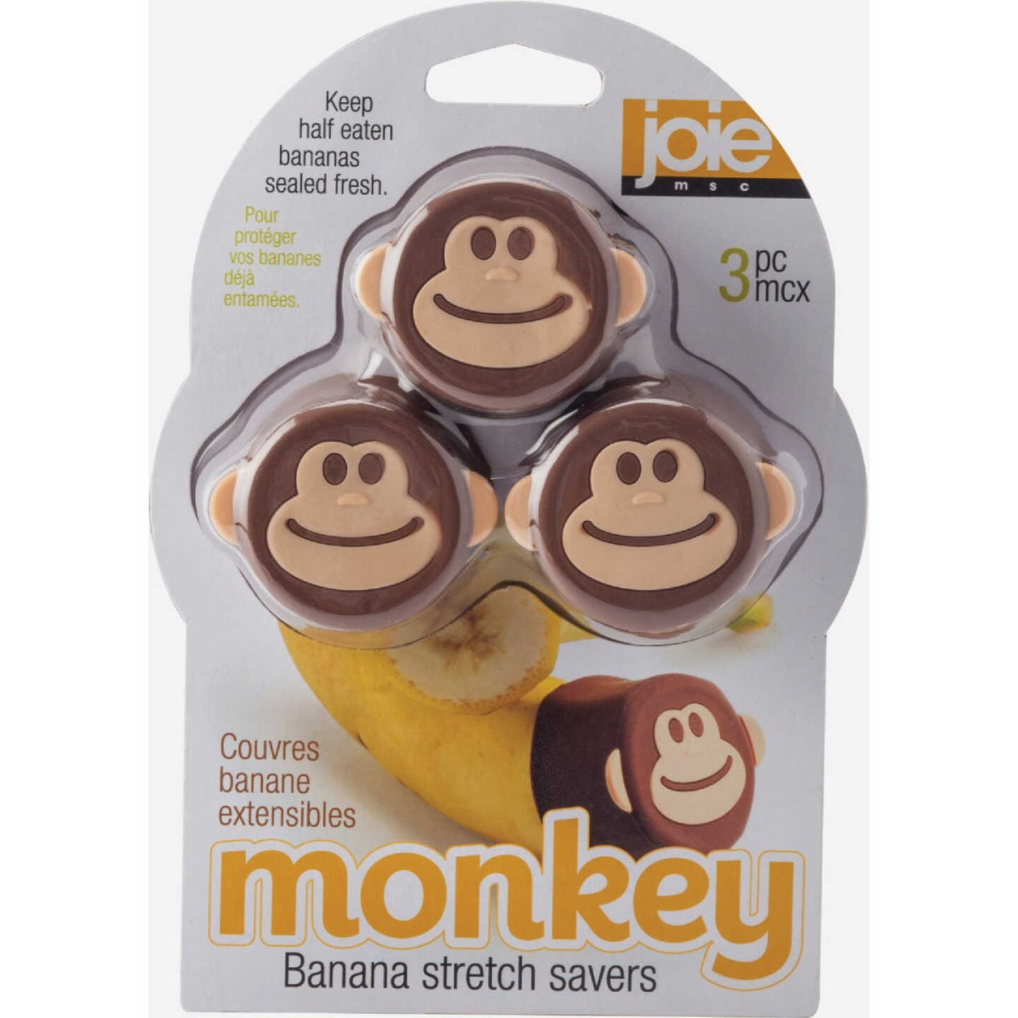 Joie Monkey Silicone Stretch Banana Covers (3-Pack) Image 1
