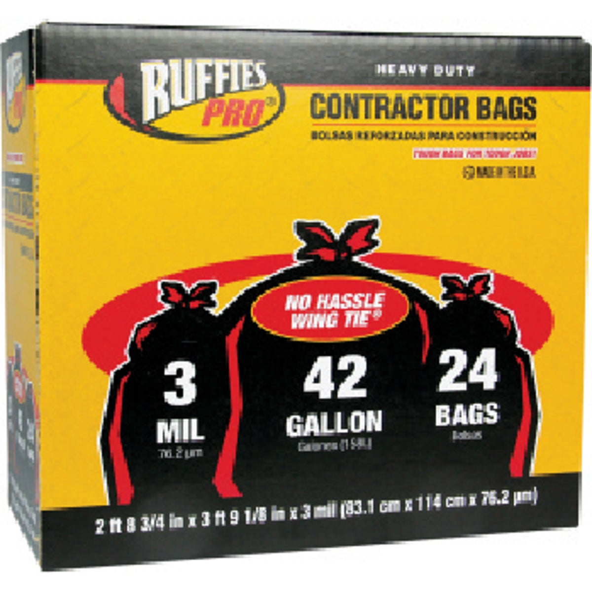 42-Gal. 24-Ct. 3-Mil. Contractor Bags
