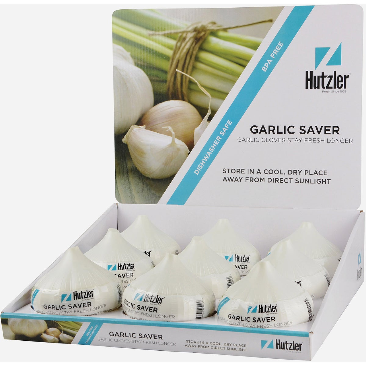 Hutzler 3-7/8 In. x 3 In. Plastic Garlic Saver Image 1