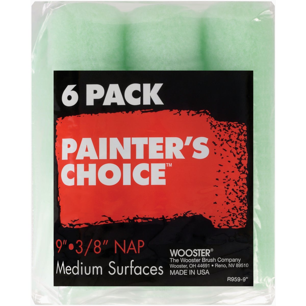 6-Pk. 3/8-In. Nap Painter's Choice Roller Covers