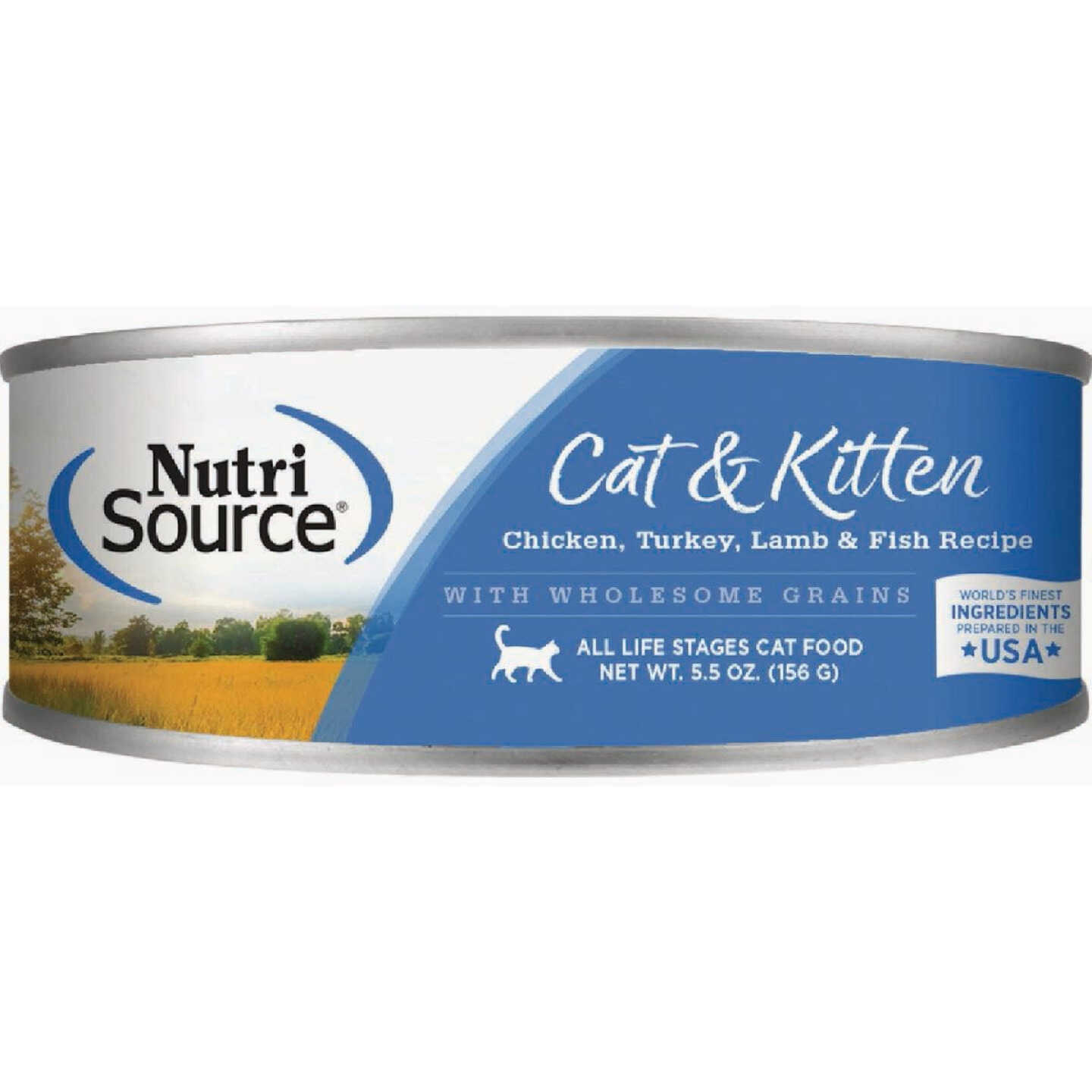 NutriSource Chicken, Turkey & Lamb Recipe Wet Cat & Kitten Food, 5.5 Oz. Image 1