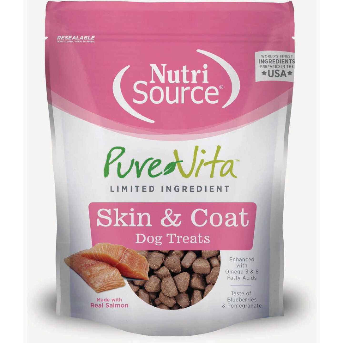 NutriSource Pure Vita Skin & Coat Salmon Flavor Dog Treats, 6 Oz. Image 1