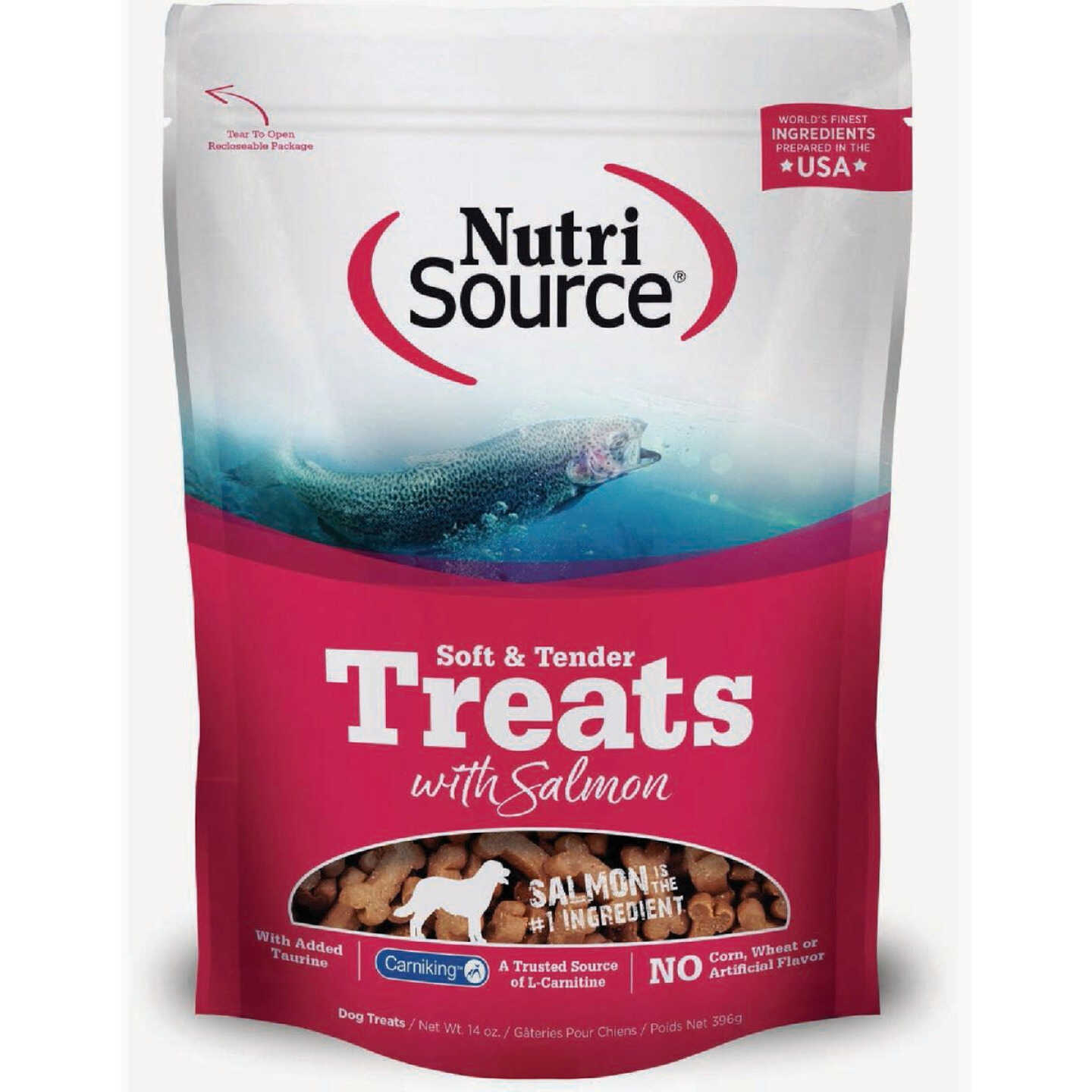 NutriSource Salmon Flavor Soft & Tender Treats, 14 Oz. Image 1
