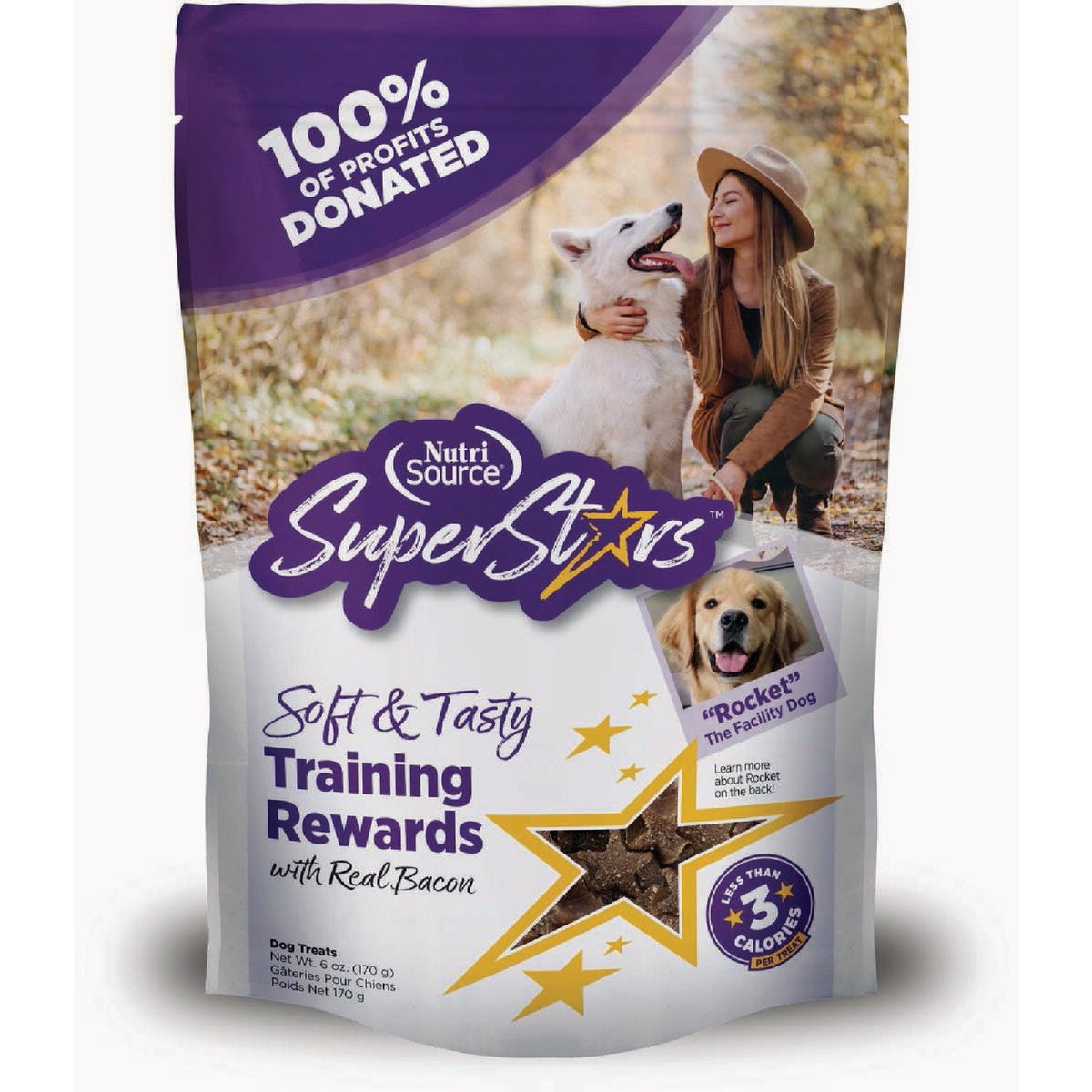 NutriSource SuperStars Soft & Tasty Bacon Flavor Training Rewards, 4 Oz.
