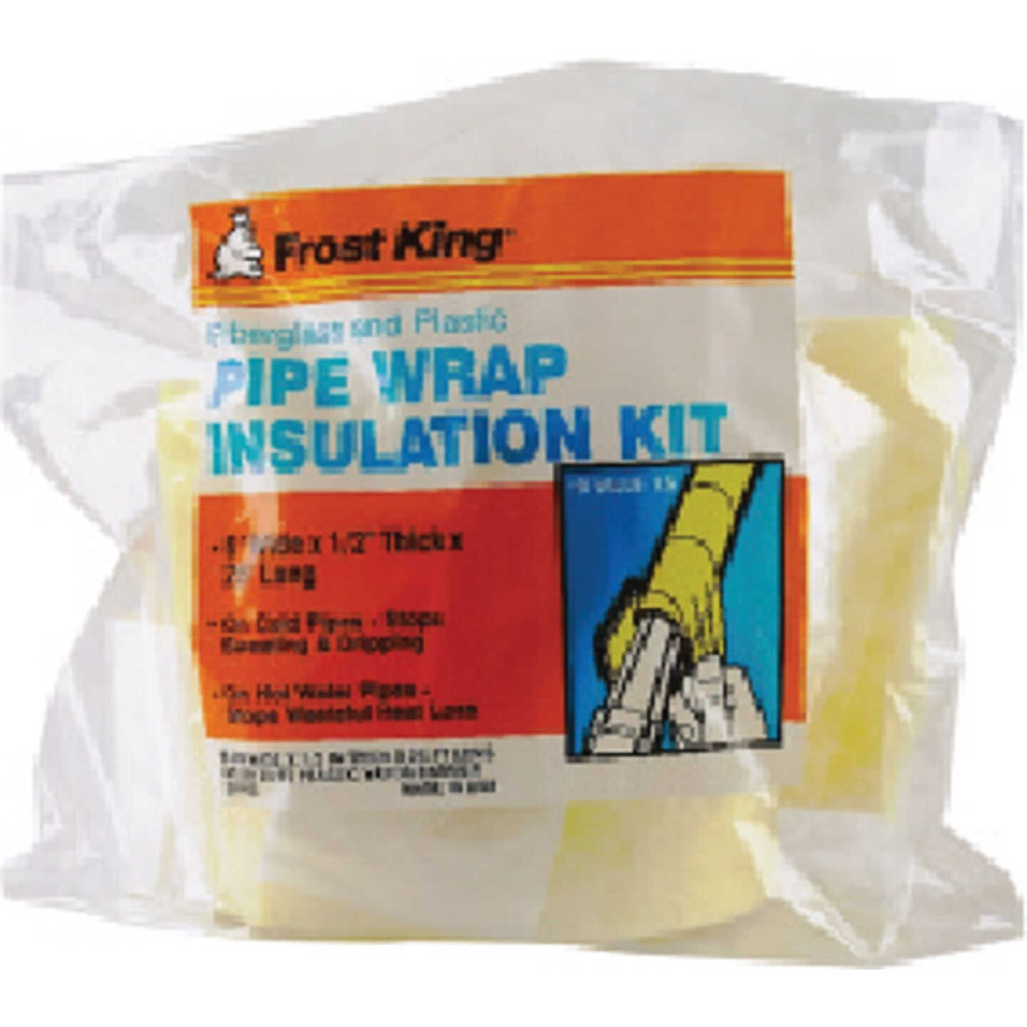 Fiberglass Pipe Wrap With Plastic Wrap Image 1