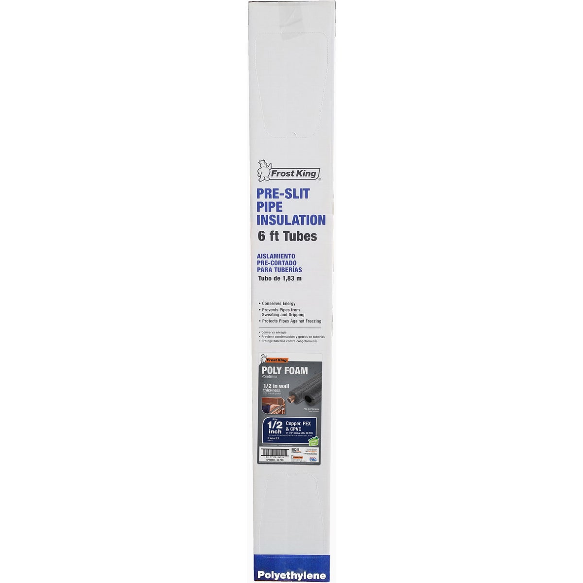 1/2-In. x6-Ft. Foam Pipe Insulation