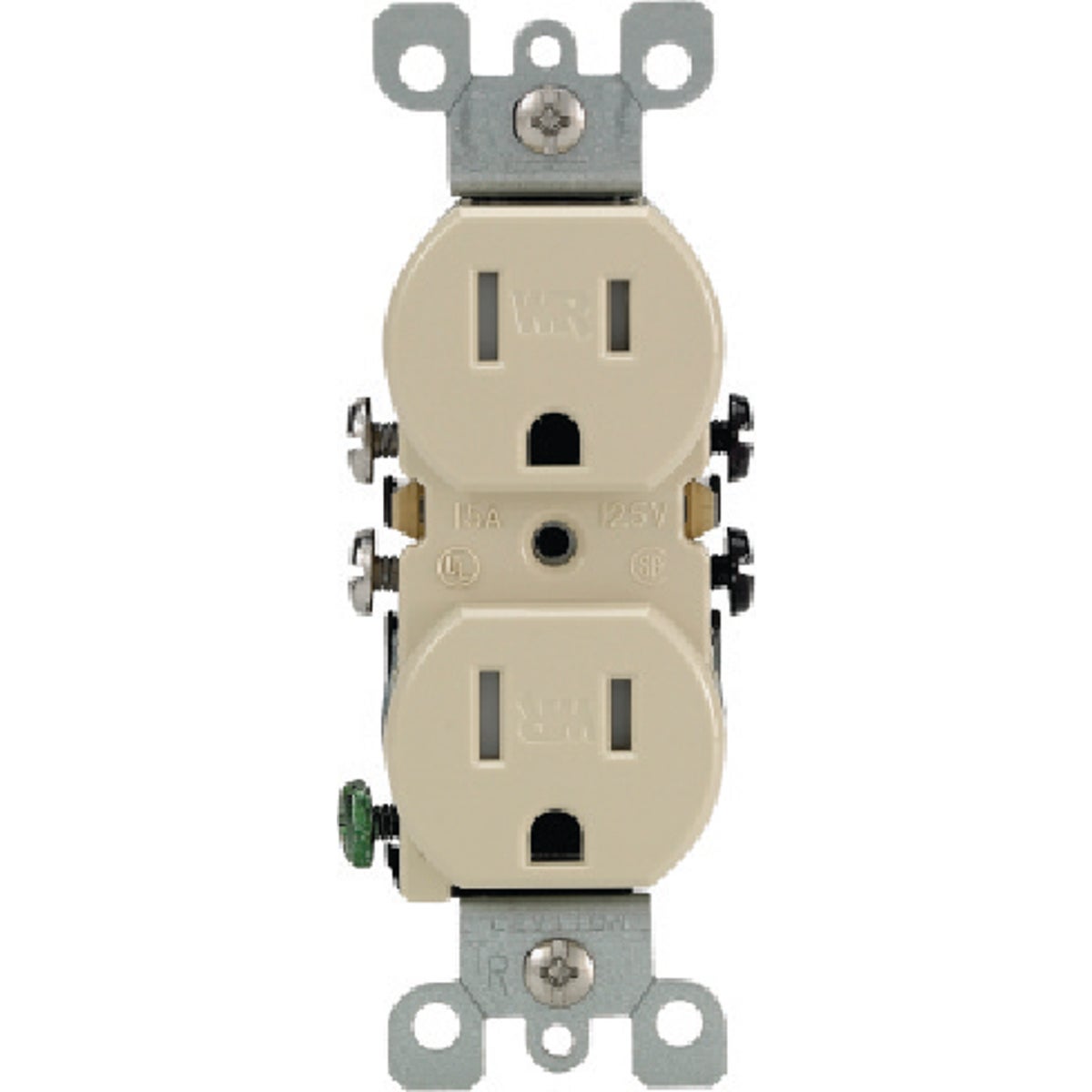 15 Amp Ivory Weather Resistant Duplex Receptacle