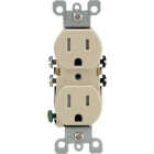 15 Amp Ivory Weather Resistant Duplex Receptacle Image 1