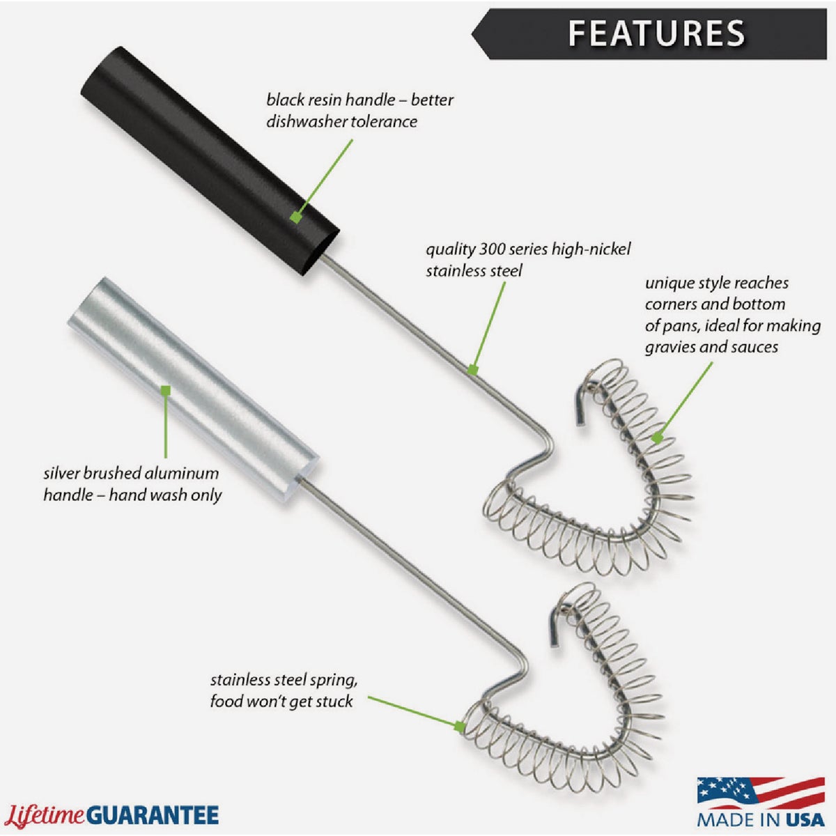 Rada Handi-Stir Whisk, Silver Image 3