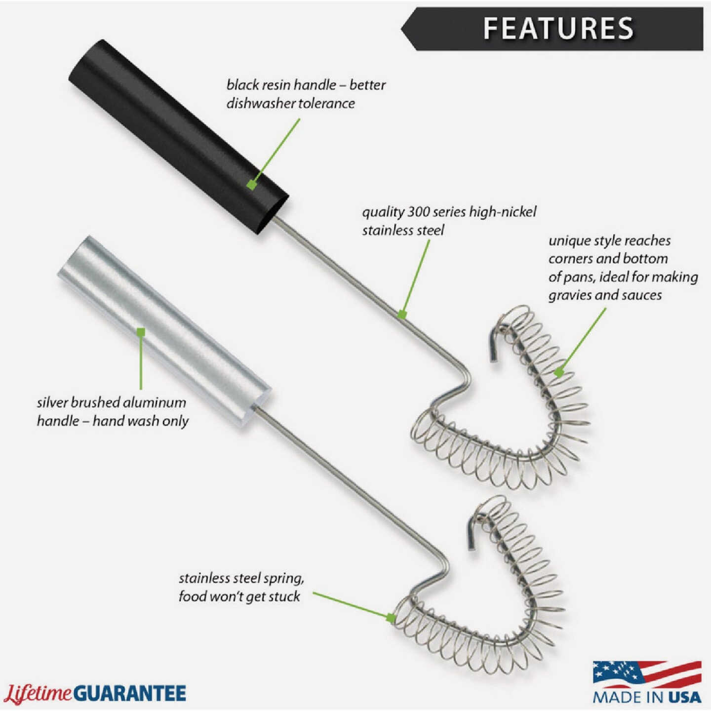 Rada Handi-Stir Whisk, Silver Image 3