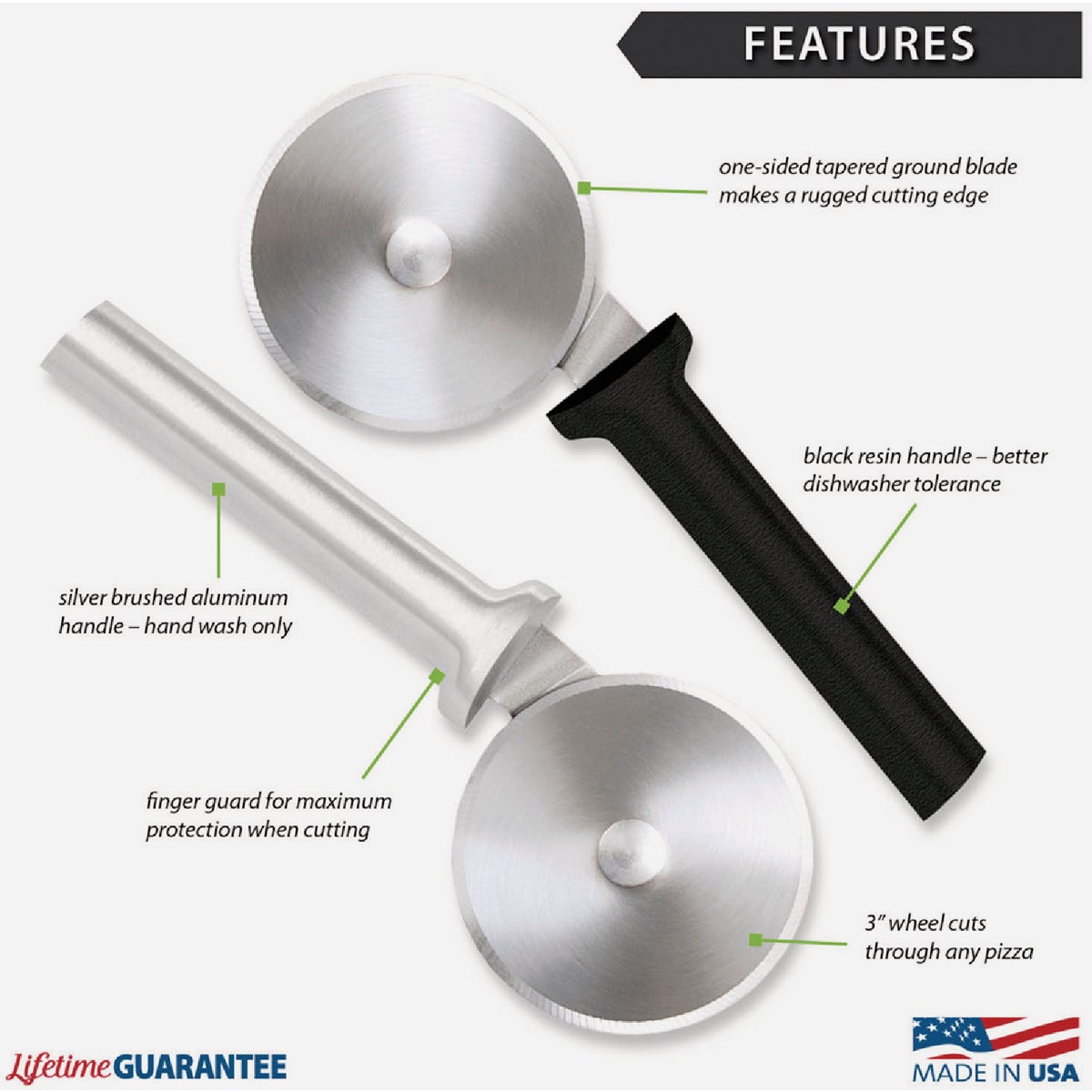 Rada Pizza Cutter, Silver Image 3