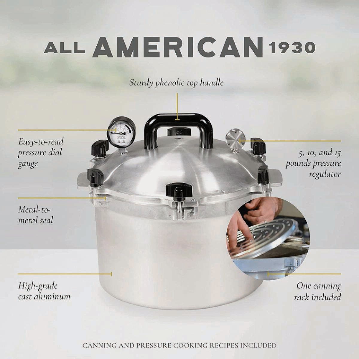 All American 915 15.5 Qt. Pressure Canner Image 2
