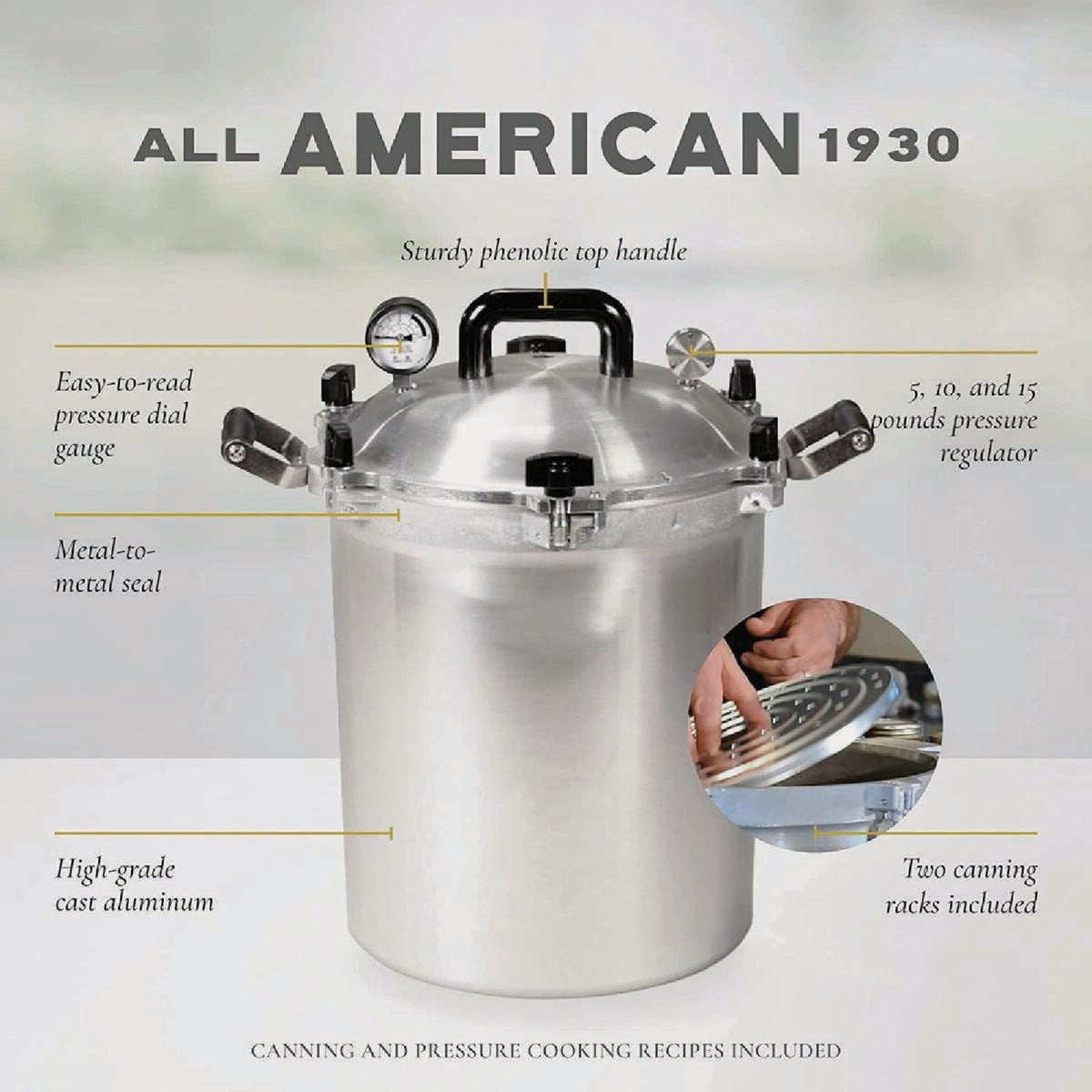 All American 930 30 Qt. Pressure Canner Image 2