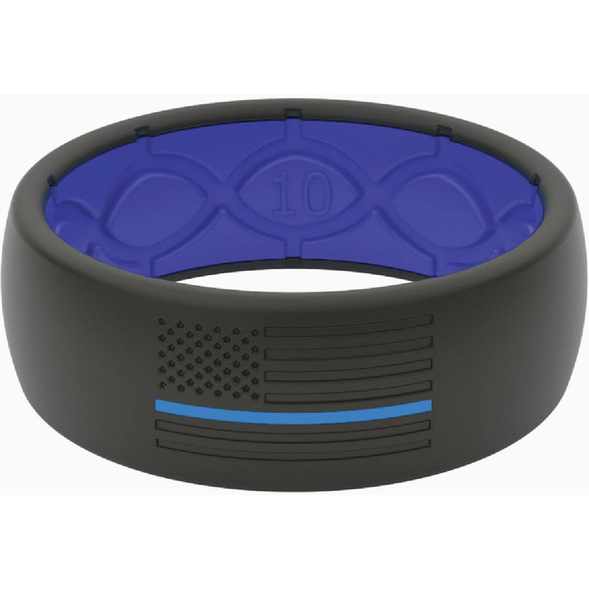 Groove Life Groove Ring Hero Police Blue Flag Ring Size 9