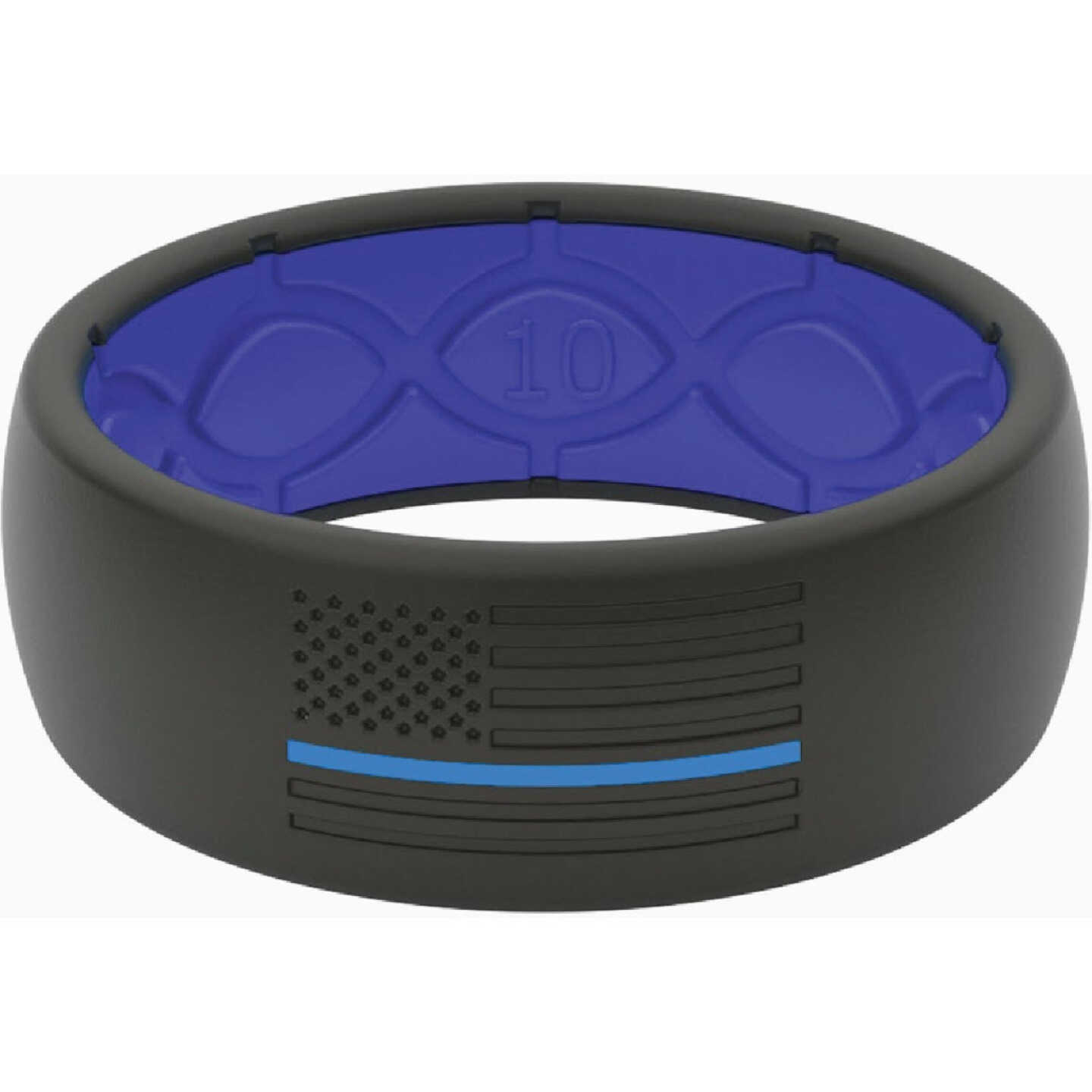 Groove Life Groove Ring Hero Police Blue Flag Ring Size 10 Image 1