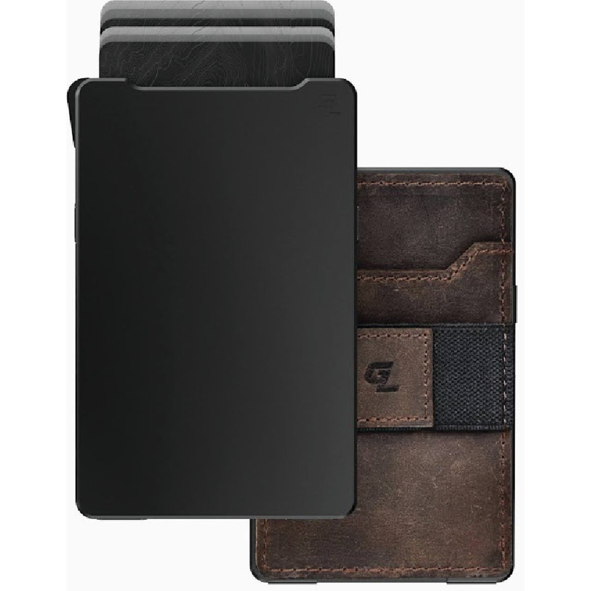 Groove Life Groove Wallet Midnight Black With Brown Leather Sleeve