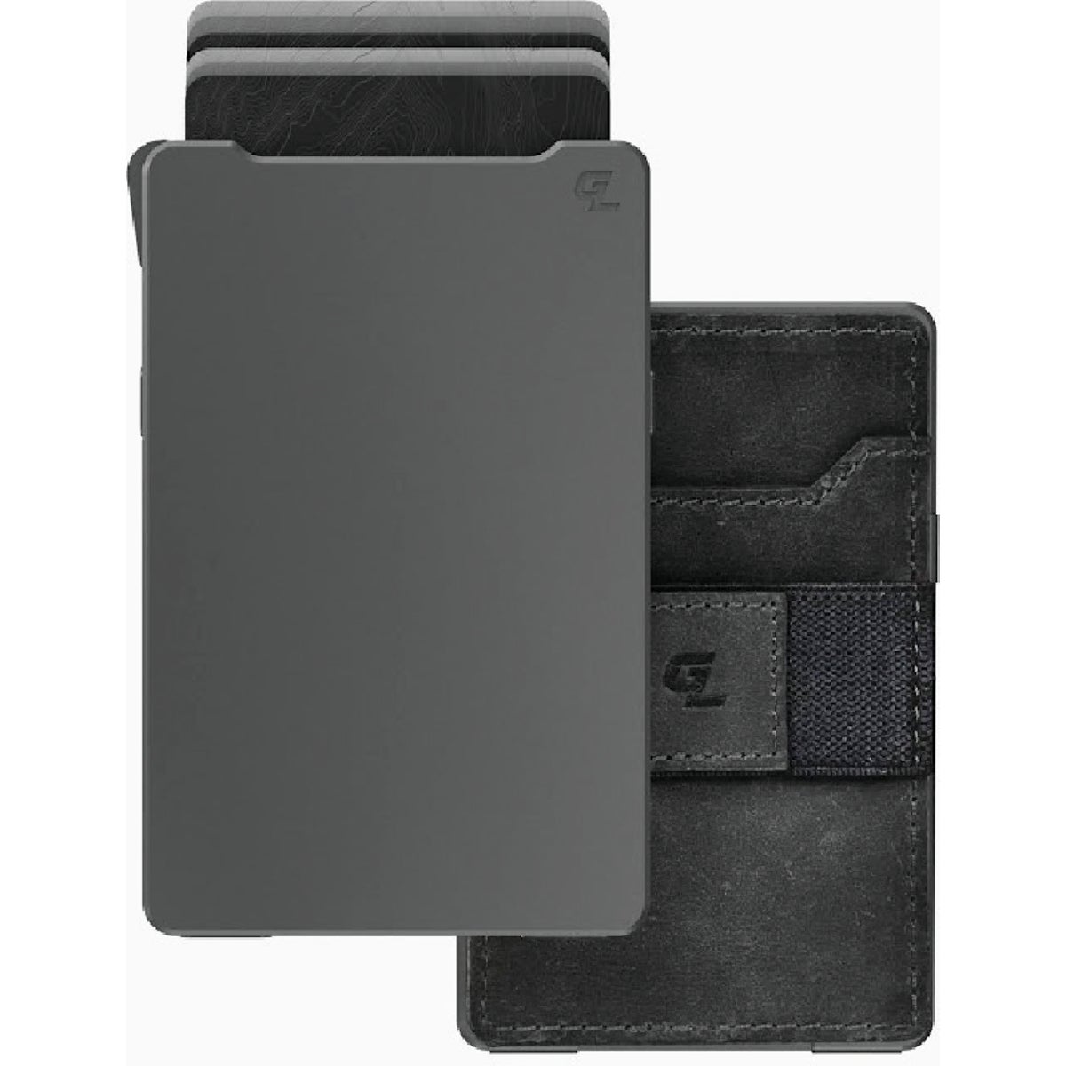 Groove Life Groove Wallet Gun Metal With Black Leather Sleeve