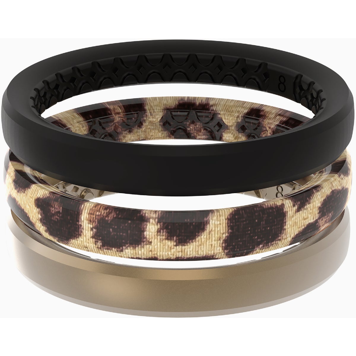 Groove Life Groove Ring Leopard 3 Band Stackable Set Size 5
