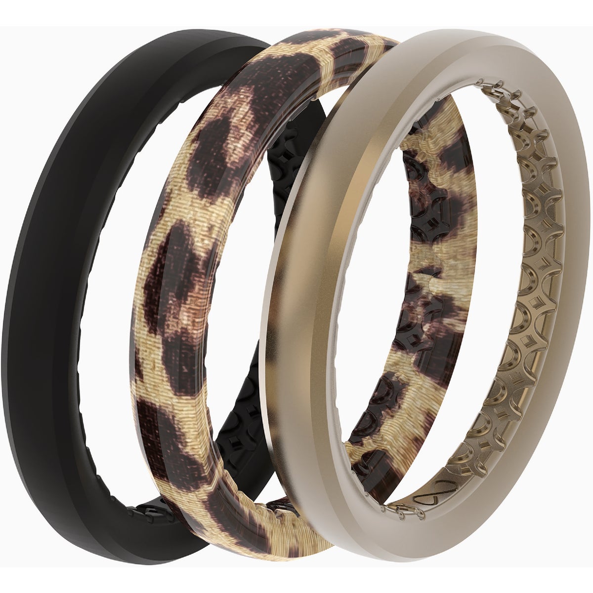 Groove Life Groove Ring Leopard 3 Band Stackable Set Size 7 Image 2