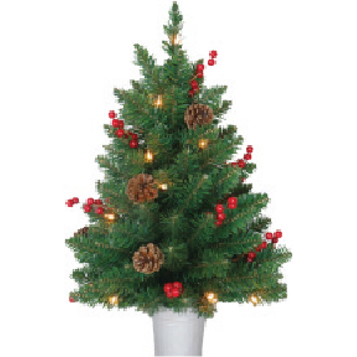 24-In. Prelit Christmas Tree In Bucket Image 1