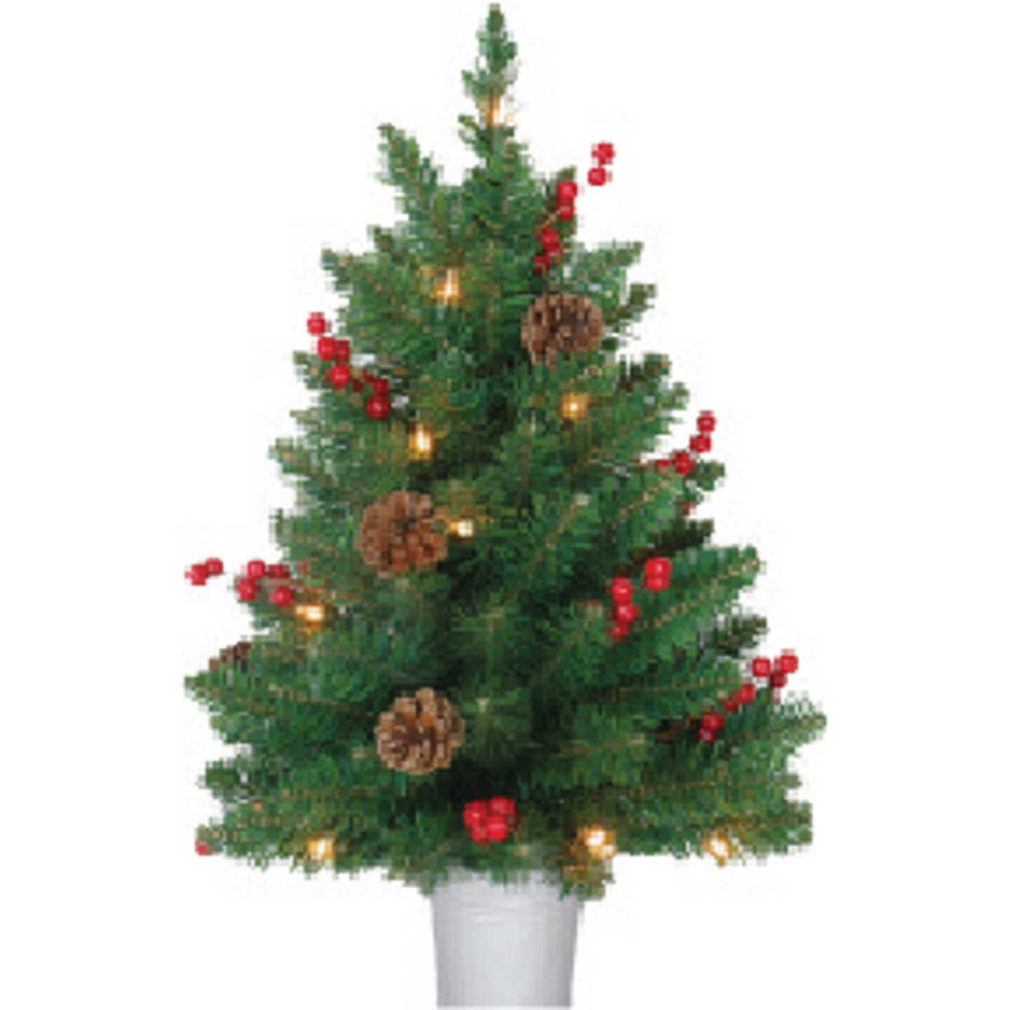 24-In. Prelit Christmas Tree In Bucket Image 1