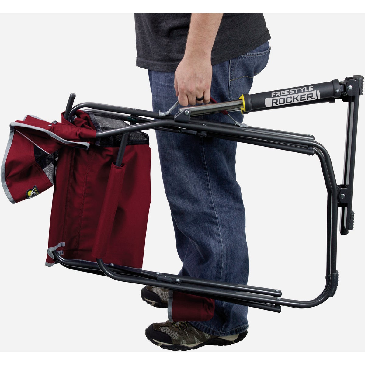 GCI Outdoor Freestyle Cinnamon Nylon/Polyester Mesh Rocker Folding Chair Image 2