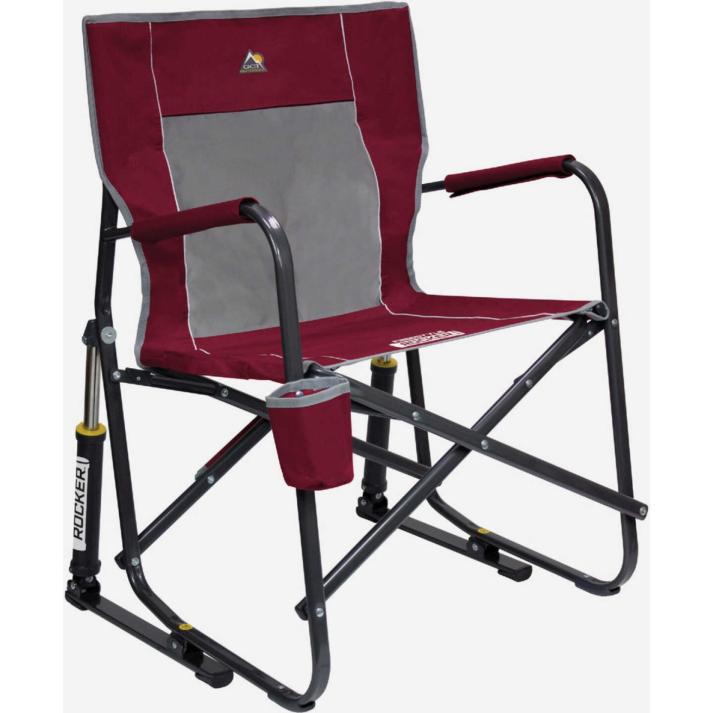 GCI Outdoor Freestyle Cinnamon Nylon/Polyester Mesh Rocker Folding Chair Image 1