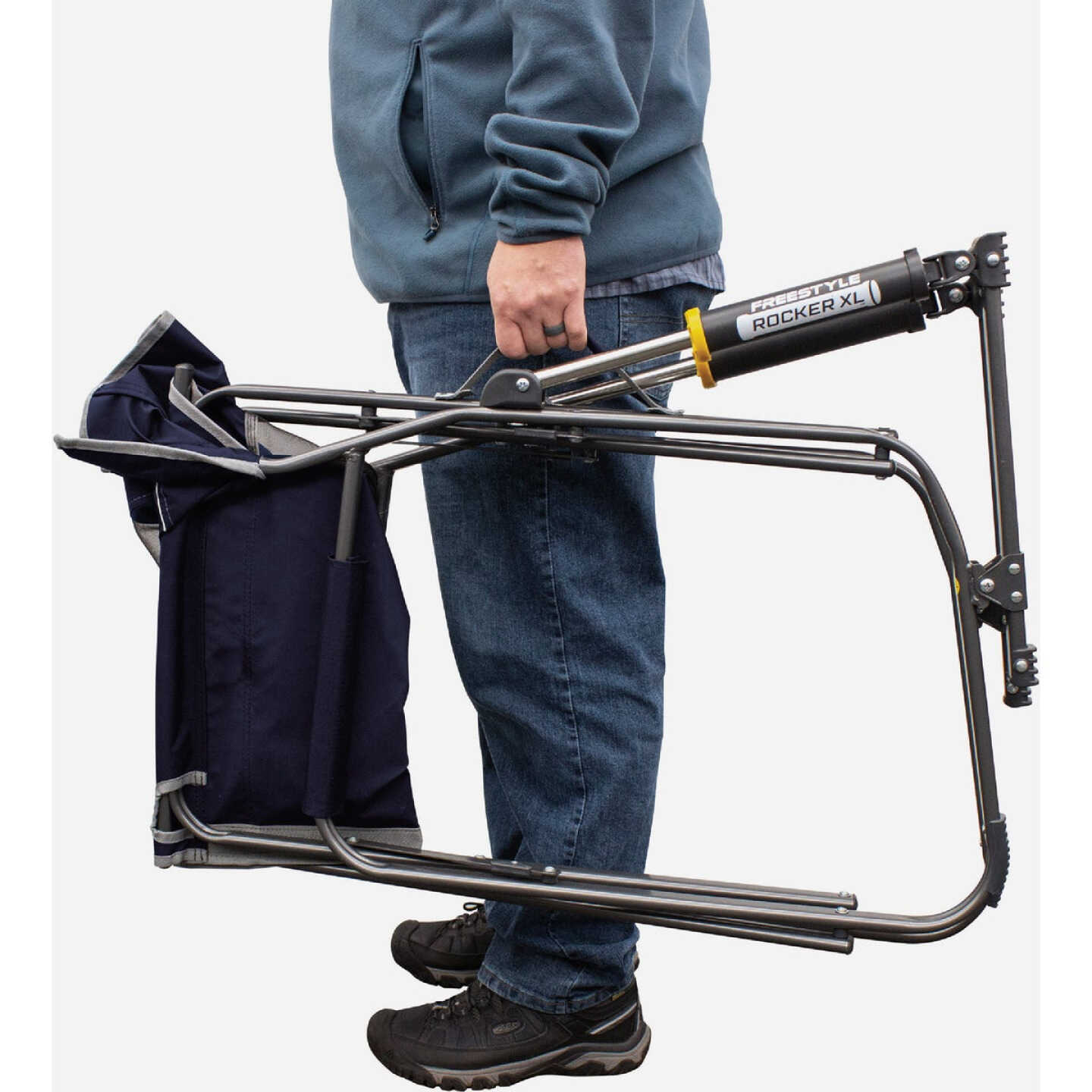 GCI Outdoor Freestyle Indigo Nylon/Polyester Mesh XL Rocker Folding Chair Image 2