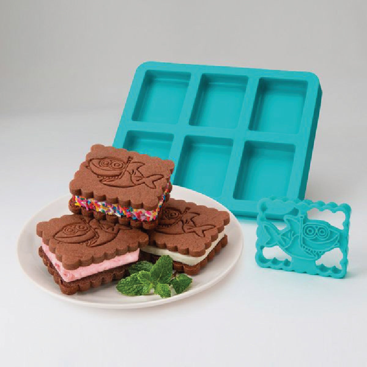 Mobi Shark Shaped Ice Cream Sandwich Maker
