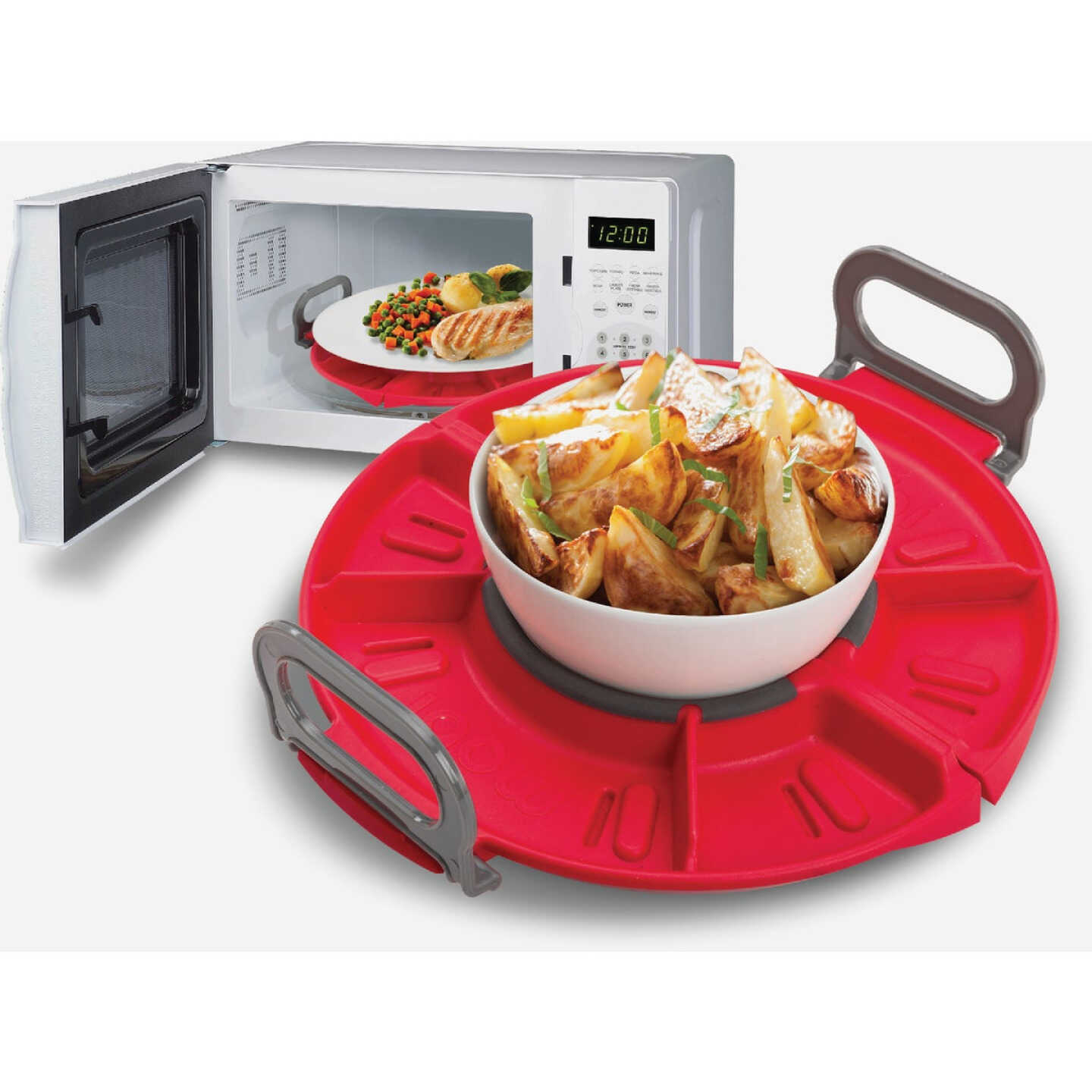 Mobi Red Folding Microwave Tray Holder Image 3