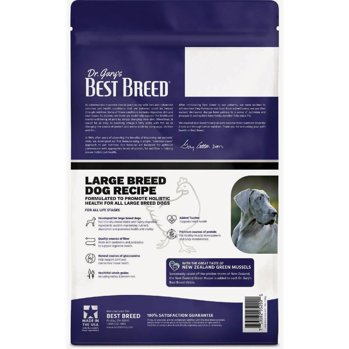Dr. Gary's Best Breed 28 Lb. Large Breed Diet Dry Dog Food Image 2