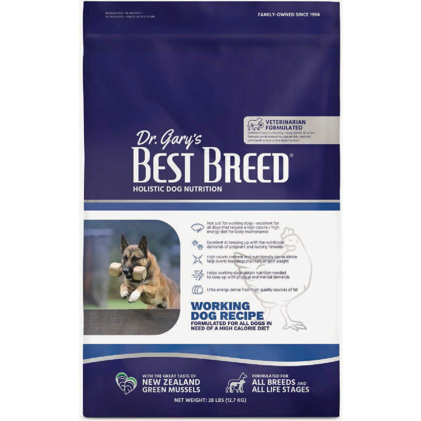 Dr. Gary's Best Breed 28 Lb. Working Dog Diet Dry Dog Food Image 1