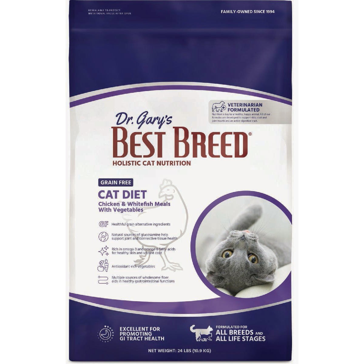 Dr. Gary's Best Breed 4 Lb. Grain-Free Cat Diet Dry Cat Food