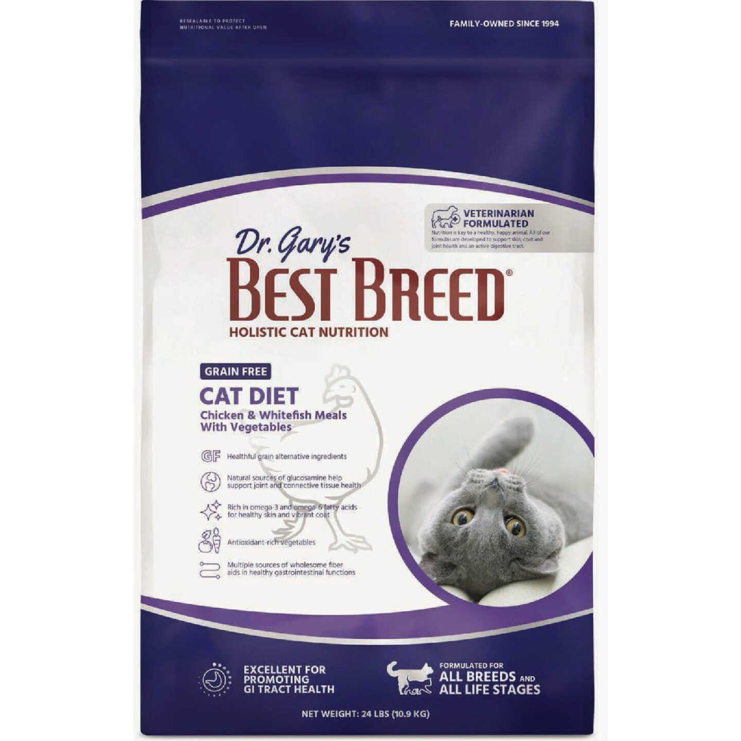 Dr. Gary's Best Breed 4 Lb. Grain-Free Cat Diet Dry Cat Food Image 1