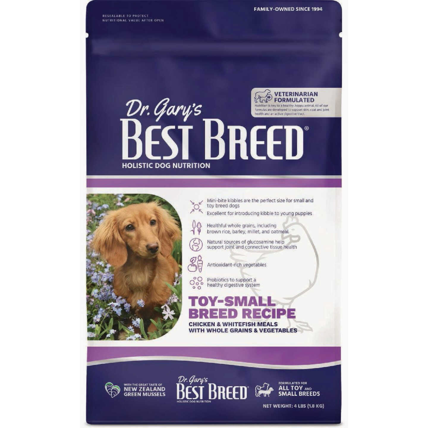 Dr. Gary's Best Breed 4 Lb. Toy-Small Breed Recipe Dry Dog Food Image 1