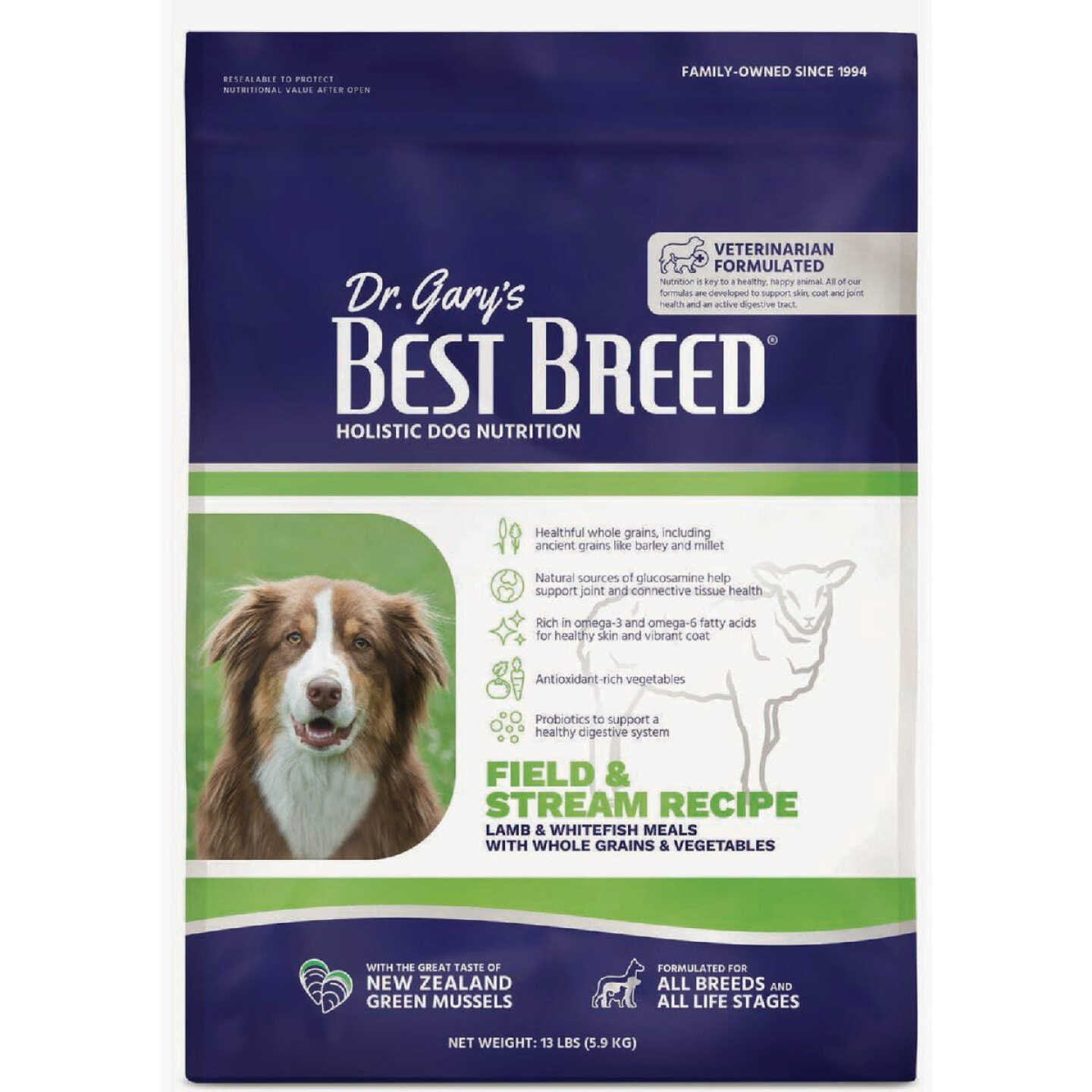 Dr. Gary's Best Breed 13 Lb. Field and Stream Recipe Dry Dog Food Image 1