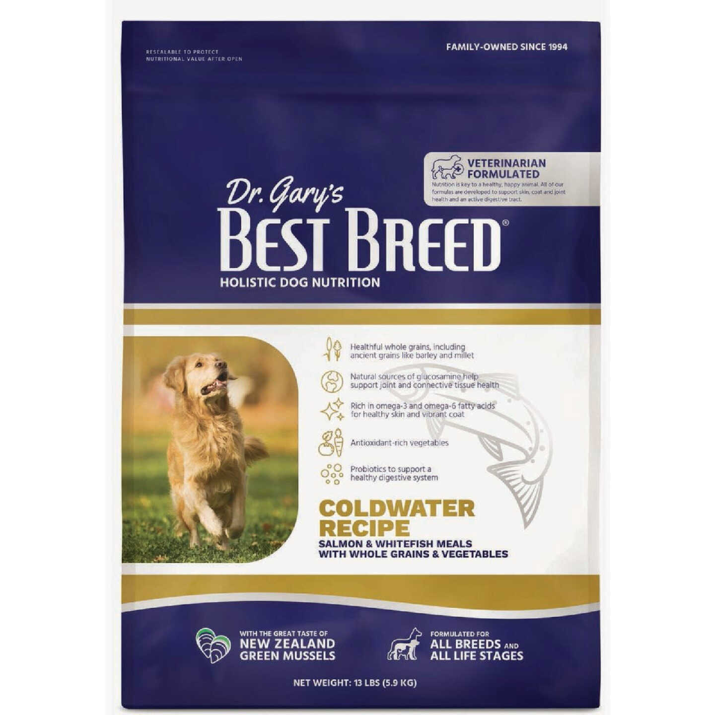 Dr. Gary's Best Breed 26 Lb. Coldwater Recipe Dry Dog Food Image 1