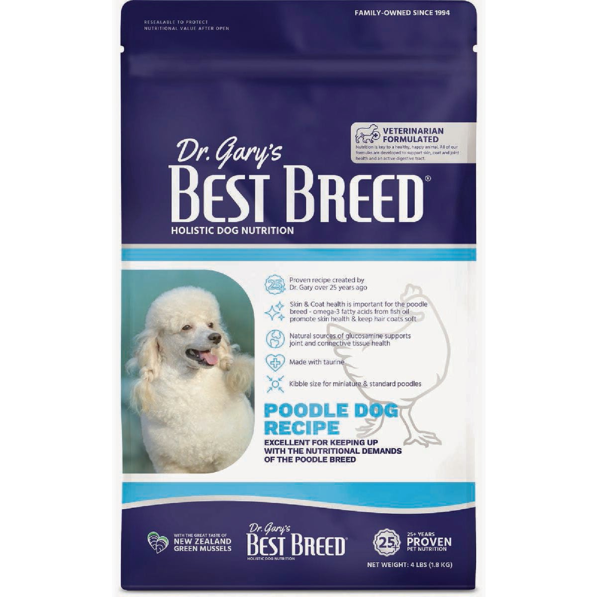 Dr. Gary's Best Breed 4 Lb. Poodle Diet Dry Dog Food