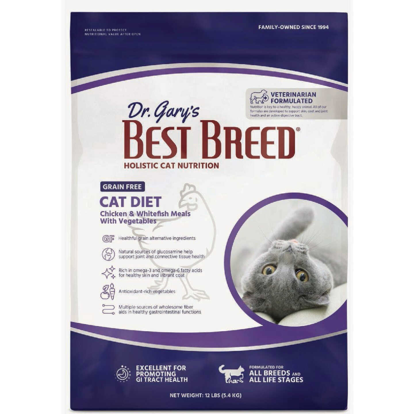 Dr. Gary's Best Breed 24 Lb. Grain-Free Cat Diet Dry Cat Food Image 1