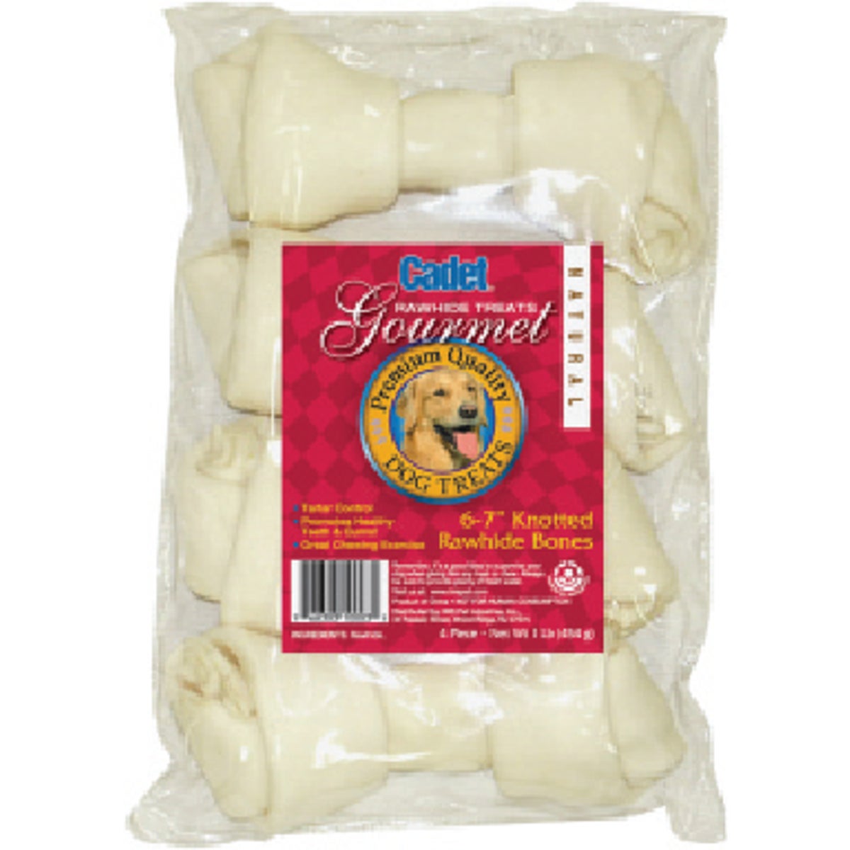 Rawhide Natural Knotted Bones