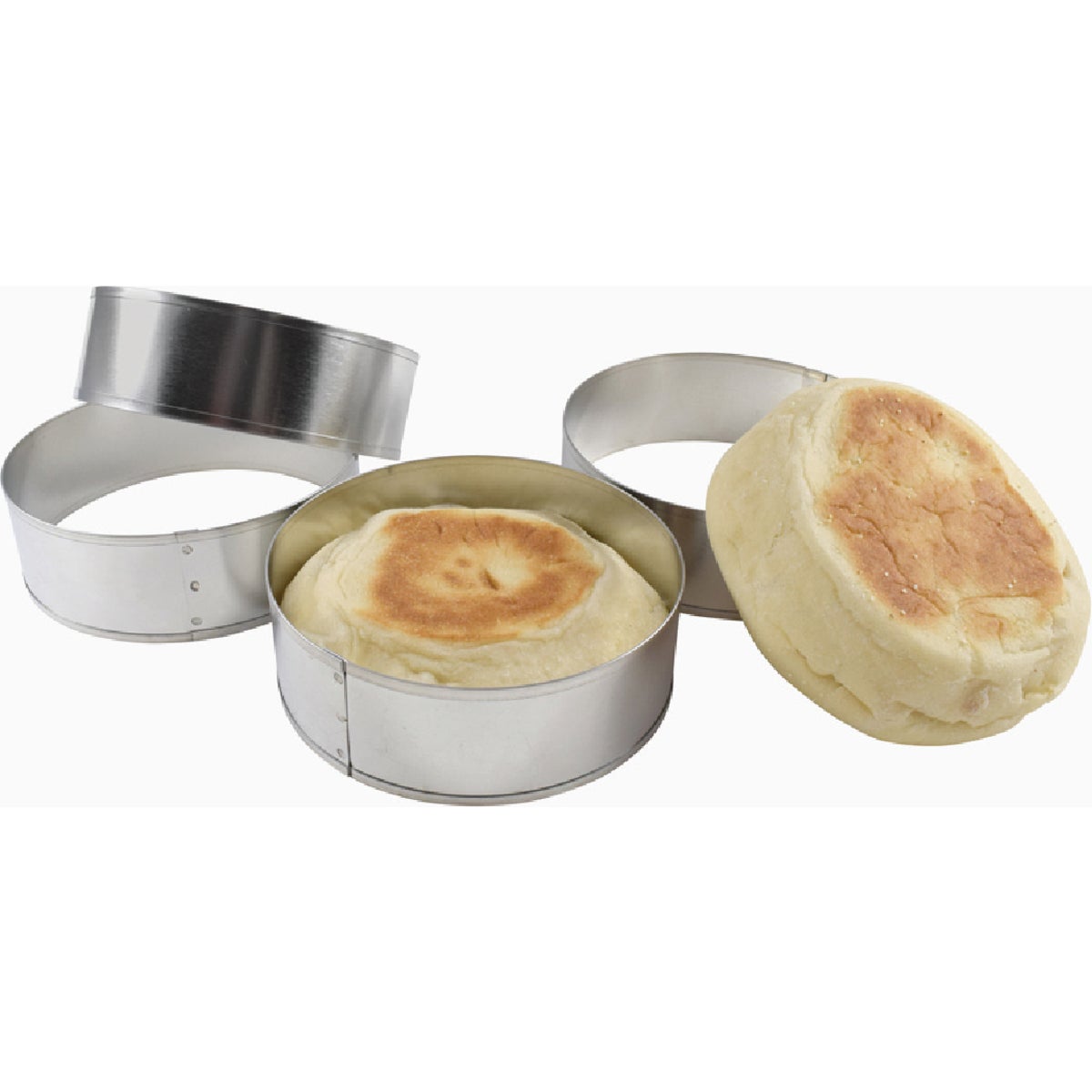 R&M 3-3/4 In. Steel English Muffin Rings (4-Piece) Image 2