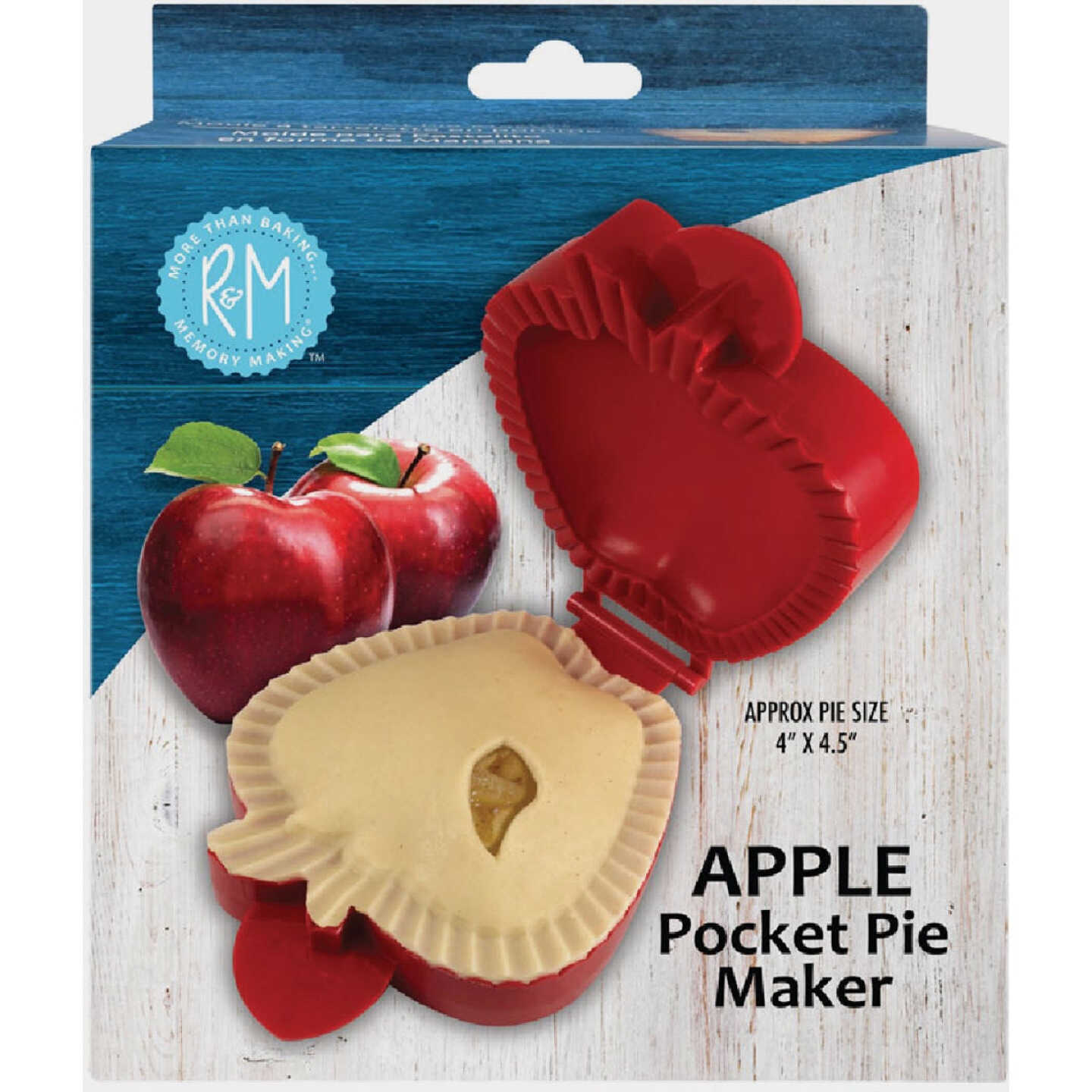 R&M 5 In. Plastic Apple Shape Pocket Pie Pan Image 1