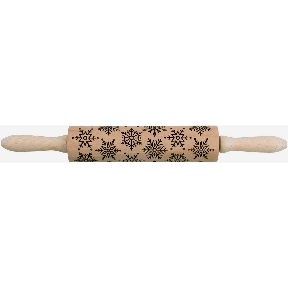Mrs. Anderson's 8 In. European Beechwood Snowflake Design Rolling Pin