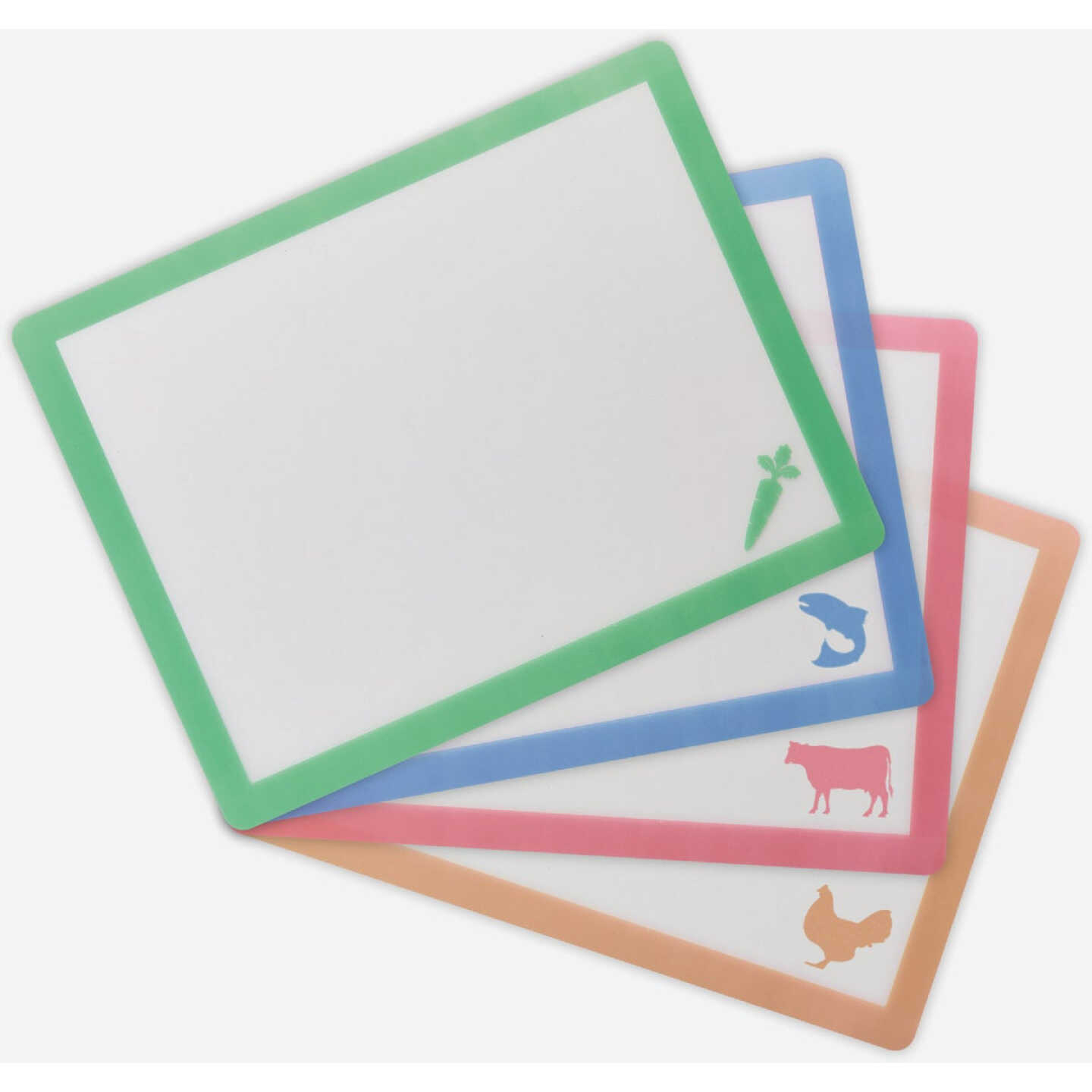 HIC Kitchen 11.5 In. x 15 In. Flexible Cutting Mat Set (4-Piece) Image 1