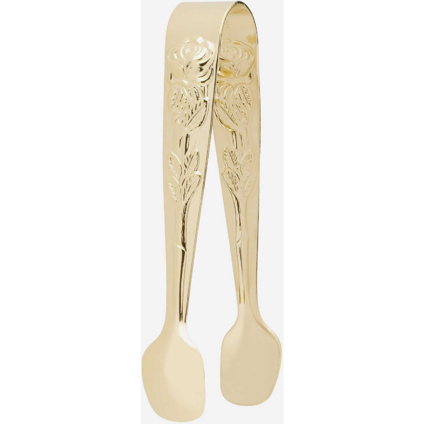 Fino 4 In. Gold-Plated Stainless Steel Sugar Tong Image 1